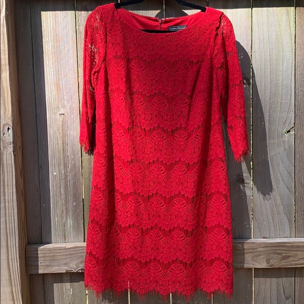 Red•Jessica Howard Dress•12P